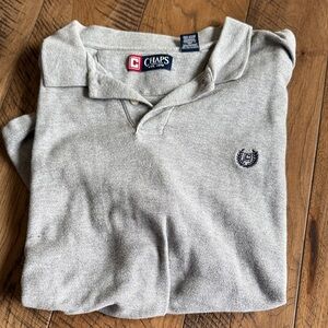 Chaps Light Gray Polo Shirt for Men